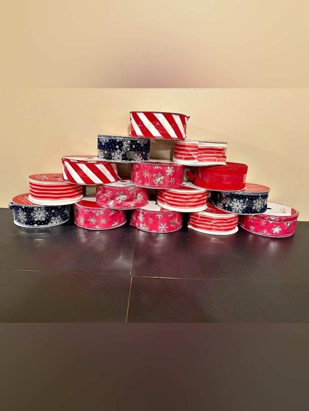Christmas Jumbo Wired Ribbons